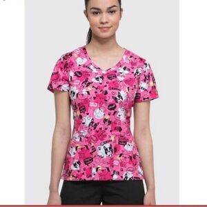 Dickies Women's Top Scrub Pets V neck Size M